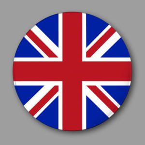 United Kingdom Union Jack Round Pin Badge