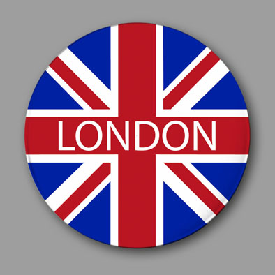 Union Jack in Königskrone Souvenir Emaille Reversnadel Abzeichen T1213 London 