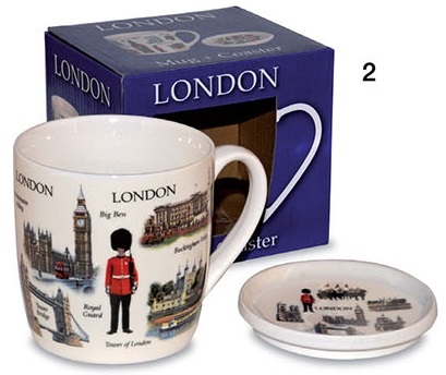 London Phone Box Great Ceramic Coffee MUG Wooden Coaster Gift Set 