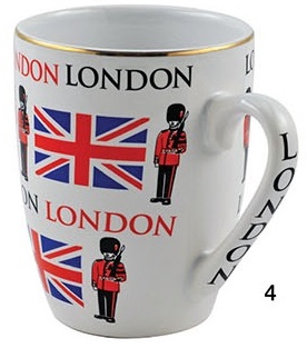 Gold Rim Mug no 4  LONDON Union Jack