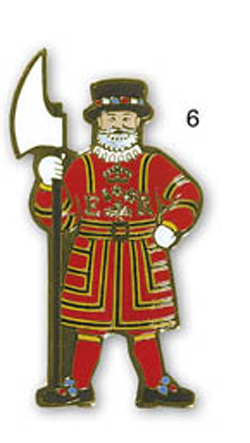 Metal Shaped Magnet 06 Beefeater-