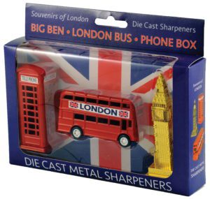 London Die Cast Toy 80mm x 35mm x 30mm Letterbox Gift Red Model Pencil Sharpener 