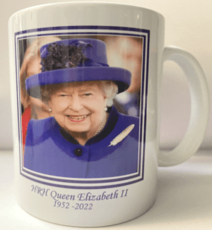 White Mug Queen Elizabeth II 1952-2022